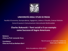CALDARONEx - Cim - Università degli studi di Pavia