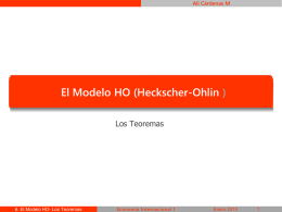 El Modelo HO (Heckscher-Ohlin )