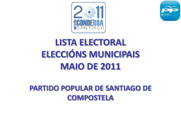 LISTA ELECTORAL ELECCIONES MUNICIPAIS 2011