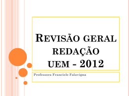 Revisão geral redação uem - 2012 Professora
