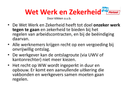 Wet Werk en Zekerheid - Women in between jobs