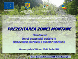 Prezentarea Zonei Montane- Georgeta Maiorescu
