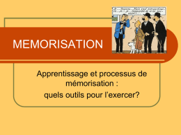 Mémoire et mémorisation - Inspection de Strasbourg 2