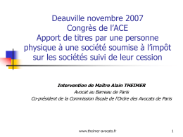 Intervention Alain Theimer ACE- Abus de droit