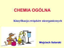 Wykład 2 - Klasyfikacja związków nieorganicznych