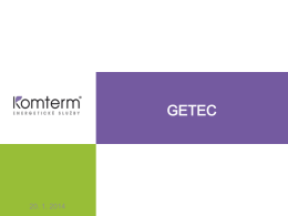 Prezentace technologie GETEC
