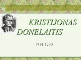 Yra VKK dalis: „Kristijonas Donelaitis“