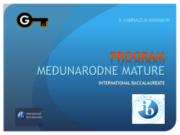 program mednarodne mature - mednarodna matura | | II. gimnazija