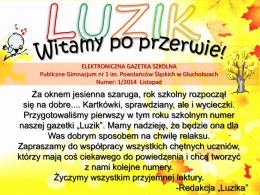 Gazetka - publiczne gimnazjum nr 1