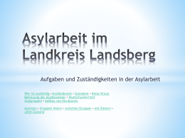 Asylarbeit im Landkreis Landsberg - EFI