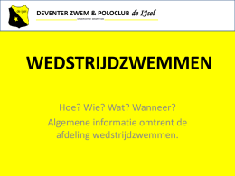 presentatie-WEDSTRIJDZWEMMEN - Zwem