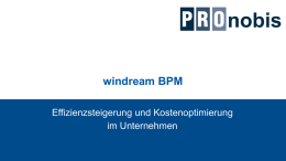 windream BPM - Pronobis GmbH!