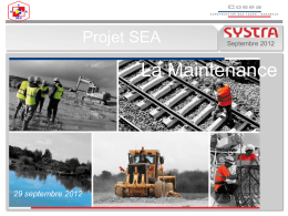 Projet SEA - Maintenance