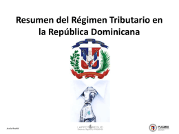 Resumen del Régimen Tributario en la República