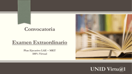 Evaluación extraordinaria - UNID
