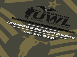 Diapositiva 1 - UWL ECUADOR 2015