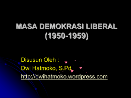 MASA DEMOKRASI LIBERAL (1950-1959)