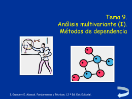 Tema 9. Análisis multivariante (I). Métodos de