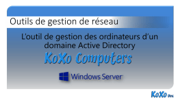 Diaporama - KoXo Dev, création de comptes pour Active Directory