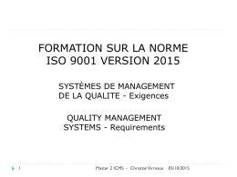 Formation ISO 9001 version 2015 V1.0