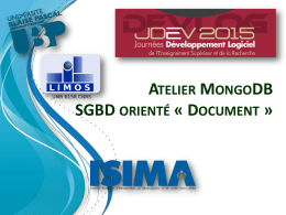 Atelier MongoDB SGBD orienté « Document