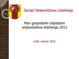 Projekt Planu 2012 - Stowarzyszenie Związek Gmin i Powiatów
