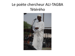 Le poète chercheur ALI-TAGBA Tétérého