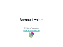 Bernoulli valem