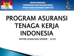 PROGRAM ASURANSI TENAGA KERJA INDONESIA