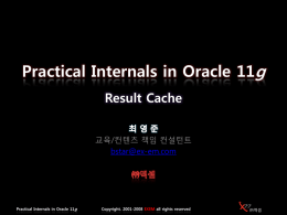Oracle 11g (Result Cache) 슬라이드x