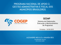 SEEMP - Unidade de Coordenação de Programas