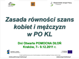 Rownosc szansx - WUP Kraków