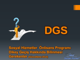 DGS Sosyal Hizmet P.Gösterisi