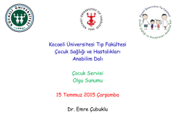 Hikayesi-1 - Kocaeli Üniversitesi Tıp Fakültesi