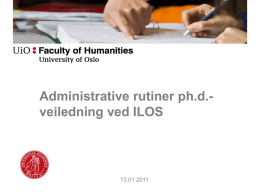 Administrative rutiner for ph.d.