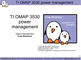 TI OMAP 3530 Power Management
