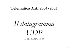 Telematica - UDP e TCP