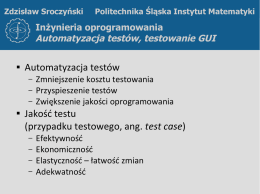 Zdzisław Sroczyński Politechnika Śląska Instytut Matematyki