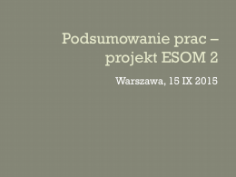 projekt ESOM 2