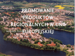 Promowanie produktów regionalnych w UE