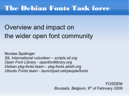 Open Fonts in Debian