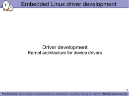 Kernel architecture for device drivers