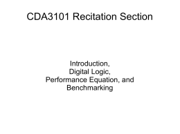 CDA3101-S13-Recitation1-SLIDES - Digital Logic