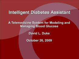 A Telemedicine System for Modeling and Managing Blood Glucose