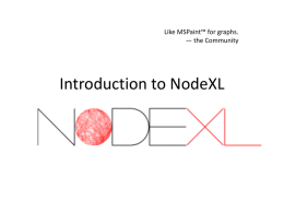 Like MSPaint™ for graphs. — the Community  Introduction to NodeXL NodeXL Free/Open Network Analysis add-in for Excel 2007/2010  http://nodexl.codeplex.com.