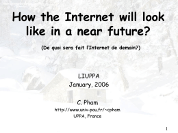 How the Internet will look like in a near future? (De quoi sera fait l’Internet de demain?)  LIUPPA January, 2006 C.