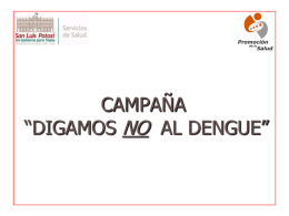 CAMPAÑA “DIGAMOS NO AL DENGUE”  Dirección de Políticas Y Calidad en Salud.