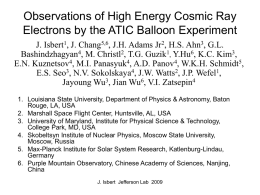 Observations of High Energy Cosmic Ray Electrons by the ATIC Balloon Experiment J.