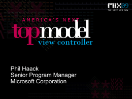 topmodel AMERICA’S  NEXT  view controller ScottGu Wrote The First Prototype of ASP.NET MVC While Flying In A Plane.