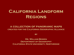 California Landform Regions a collection of panoramic maps created for the California Geographic Alliance by Dr.